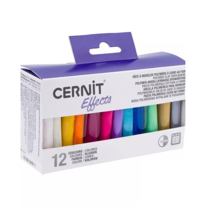 Полимерная глина "Cernit. Effects" набор, 12 цв. 25 г.