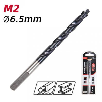 Сверло по металлу Deli RS EDH-MHZ065-E4 6.5 мм, DIN 338, HSS-TiN