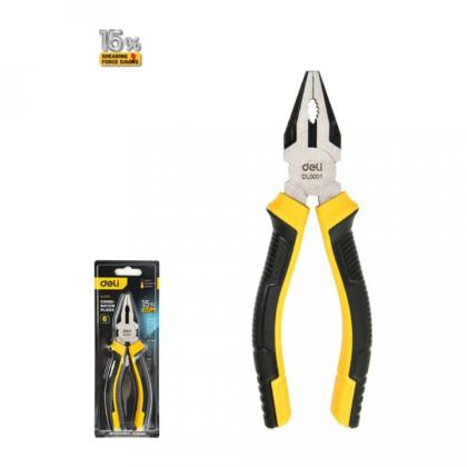 Плоскогубцы Deli YS EDL0001 160 мм, 2-х компонентные рукоятки