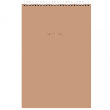 Блокнот А4 198*297 мм, 80 л., в клетку "Minimal Classic" спираль сверху, обл. картон, ассорти