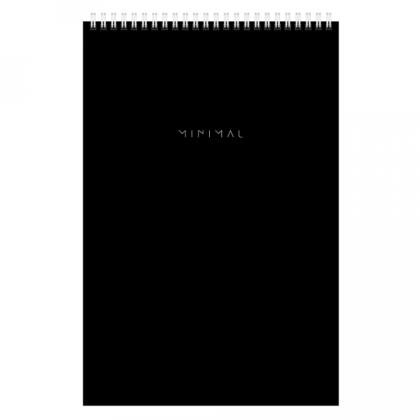 Блокнот А4 198*297 мм, 80 л., в клетку "Minimal Classic" спираль сверху, обл. картон, ассорти