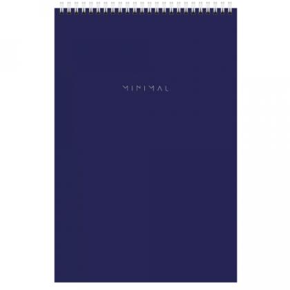 Блокнот А4 198*297 мм, 80 л., в клетку "Minimal Classic" спираль сверху, обл. картон, ассорти