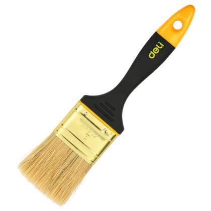 Кисть малярная плоская 2"-50 мм Deli YS EDL509143 пластиковая рукоятка, смешанная щетина, черная