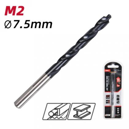 Сверло по металлу Deli RS EDH-MHZ075-E4 7.5 мм, DIN 338, HSS-TiN