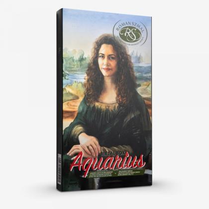 Краски акварельные "Aquarius. Mona Omrani" набор 28 цв., кюветы, метал. коробка