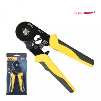 Пресс-клещи (кримпер) Deli YS EDL-L11 0.25-10мм, квадратная матрица