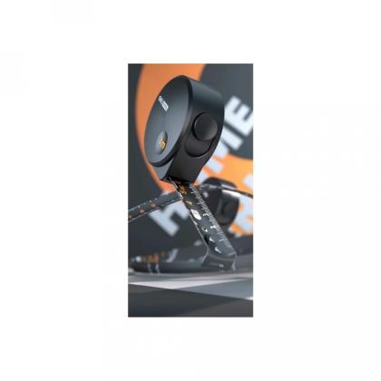 Рулетка Deli HS EHT8316 3 м*16 мм, Soft Touch, черный