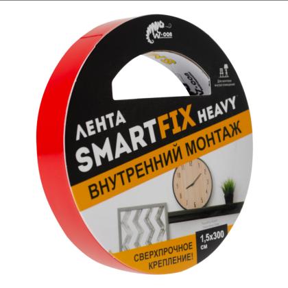 Клейк. лента двусторонняя 15 мм*3 м "SmartFix Heavy" монтажная, сверхсильная