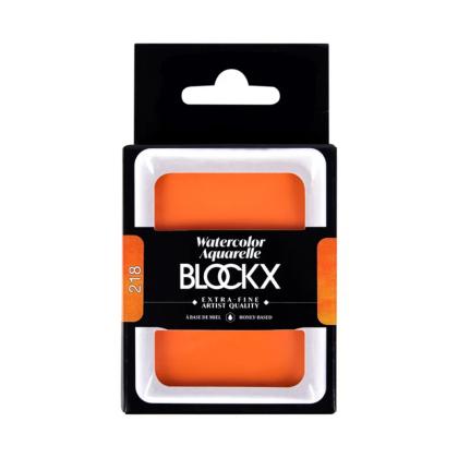 Краски акварельные "Blockx. Giant pan" 218 перманентный оранжевый, 18 мл., кювета
