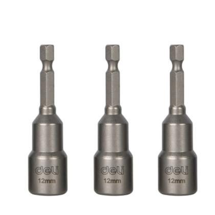 Набор насадок шестигранных магнитных Deli YS EDL4812T 12 мм, 3 шт, HEX 1/4"