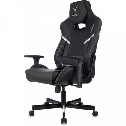 Кресло игровое Бюрократ Knight Thunder 5X экокожа, черный/желтый, крестов. металл