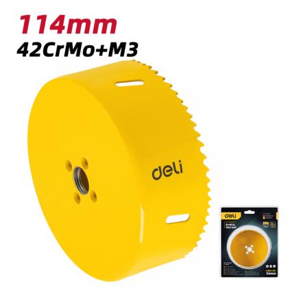 Коронка биметаллическая Deli YS EDH-SKK114-E1 114х38 мм, М14