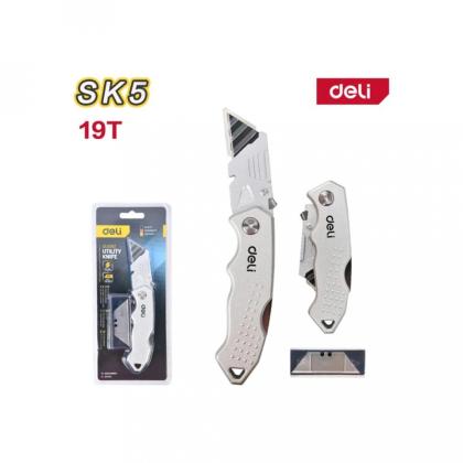 Нож строительный Deli YS EDL008Z 19 мм, складной, трапеция