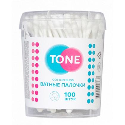 Ватные палочки TONE 100шт/уп в стакане круглом