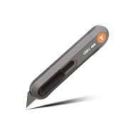 Нож строительный Deli HS HT4008C 135x30 мм, трапеция, Soft Touch, оранжевый
