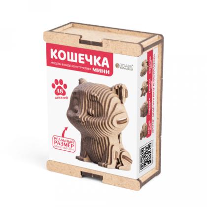 Конструктор 3D мини "Кошечка", деревянный