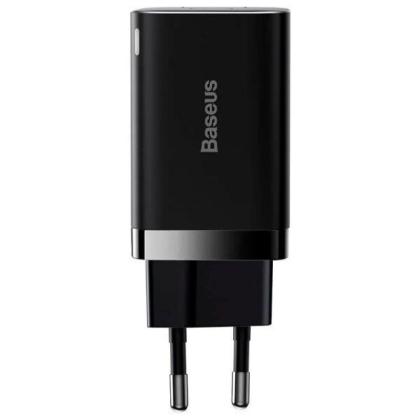 Сетевое зарядное устройство Baseus CCSUPP-E01 Super Si Pro Quick Charger C+U 30W EU Black