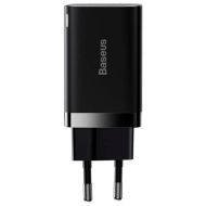 Сетевое зарядное устройство Baseus CCSUPP-E01 Super Si Pro Quick Charger C+U 30W EU Black