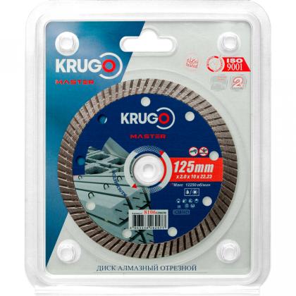 Круг алмазный по ж/бетону Krugo Master 125*22,23 мм, турбо