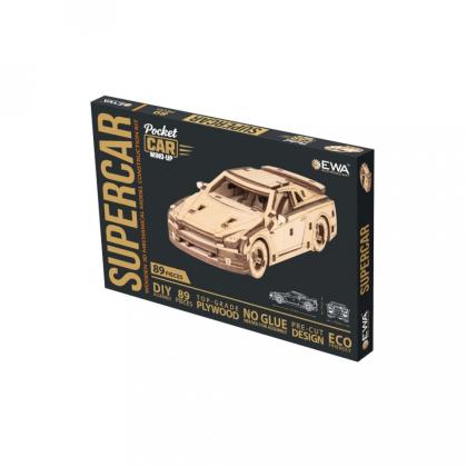Конструктор 3D "Суперкар", механический, деревянный