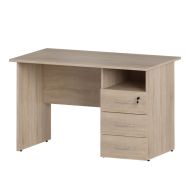 Коллекция Столица Стол письменный однотумбовый С-073/1 1200х600х750, 18 мм, дуб сонома, состоит из двух частей