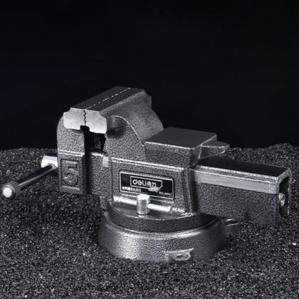 Тиски стальные поворотные с наковальней Deli YS EDL2904Z 4"-100мм