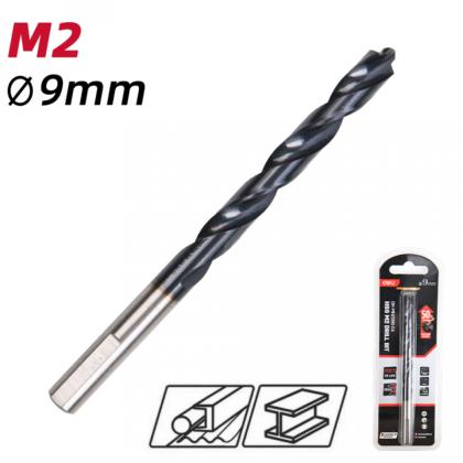Сверло по металлу Deli RS EDH-MHZ090-E4 9.0 мм, DIN 338, HSS-TiN