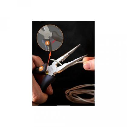 Длинногубцы Deli HS HT2106C 160 мм, Soft Touch, оранжевый