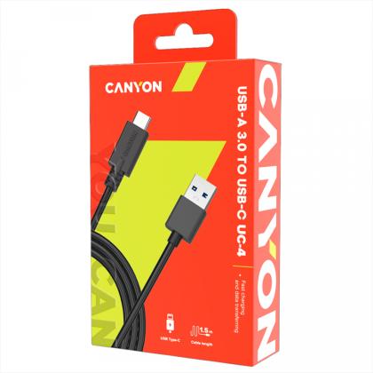Кабель CNE-USBC4B (Type C Cable To USB 3.0) CANYON 1.5m, Black