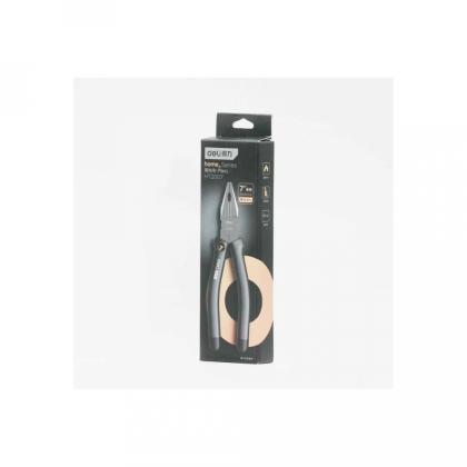 Плоскогубцы Deli HS EHT2007 180 мм, Soft Touch, черный