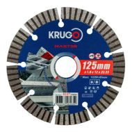 Круг алмазный по бетону Krugo Master 125*22,2 мм, турбосегментный