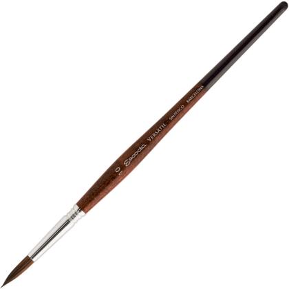 Кисть "Escoda Versatil Brush S/H " синтетика, темно-коричневый, круглая, №10