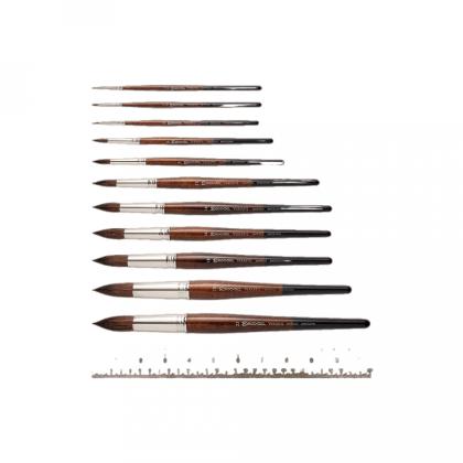 Кисть "Escoda Versatil Brush S/H " синтетика, темно-коричневый, круглая, №10