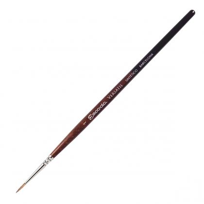 Кисть "Escoda Versatil Brush S/H " синтетика, темно-коричневый, круглая, №1