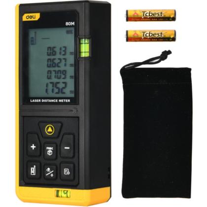Дальномер лазерный Deli YS EDL4169, 80 м