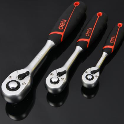 Ключ-трещотка Deli RS EDQ42802 3/8", 200 мм, 72 зуба