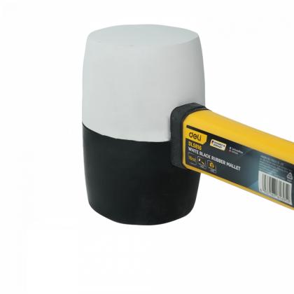 Киянка резиновая черно-белая Deli YS EDL5816 0,450 кг, фибергласовая рукоятка