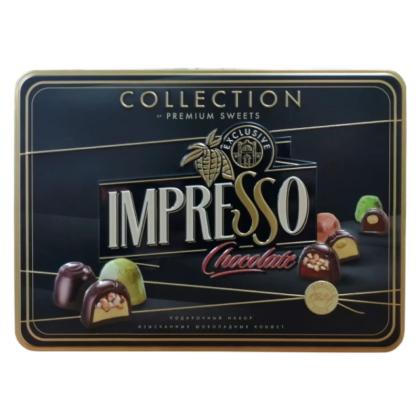 Конфеты в наборе "Impresso" Premium ж/б, 423 гр., черный 