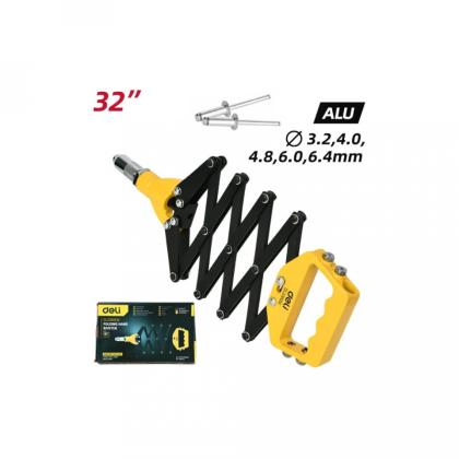 Заклепочник рычажно-складной Deli YS EDL236932 812 мм, 3.2-6.4 мм
