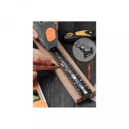 Рулетка Deli HS HT8316C 3м*16 мм, Soft Touch, оранжевый