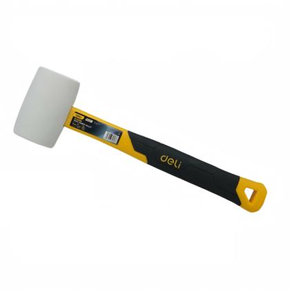 Киянка резиновая белая Deli YS EDL5916B 0,45 кг, фибергласовая рукоятка