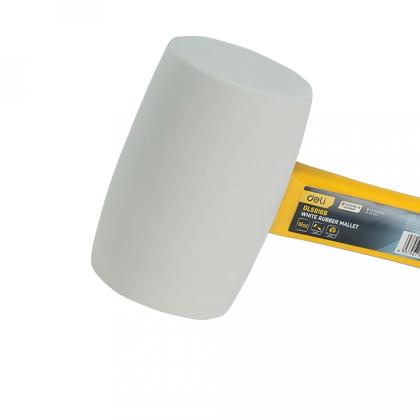 Киянка резиновая белая Deli YS EDL5916B 0,45 кг, фибергласовая рукоятка