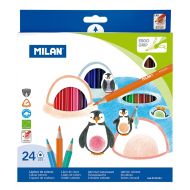 Цв. карандаши 24 шт. "Milan" трехгран.