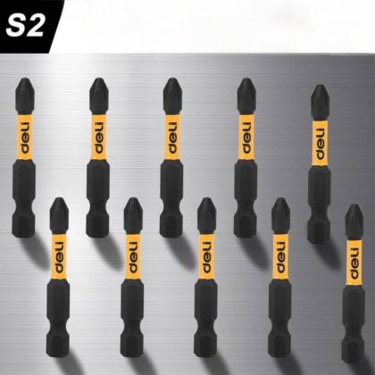 Бита (насадка) ударная Deli YS EDL251050 набор 10 шт., PH2x50 мм
