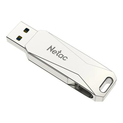 Карта памяти USB+TypeC Flash 3.0 64GB U782C Netac, металл, серебристый