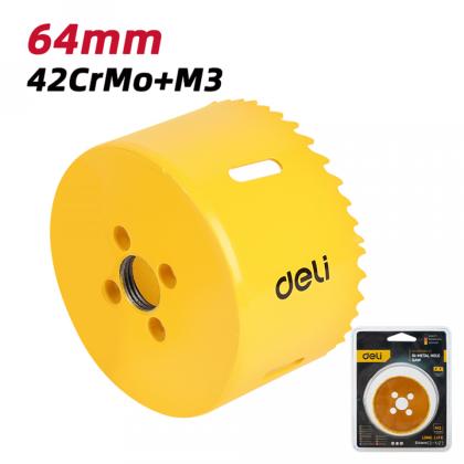 Коронка биметаллическая Deli YS EDH-SKK064-E1 64х38 мм, М14