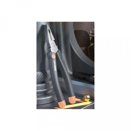 Плоскогубцы Deli HS HT2007C 180 мм, Soft Touch, оранжевый