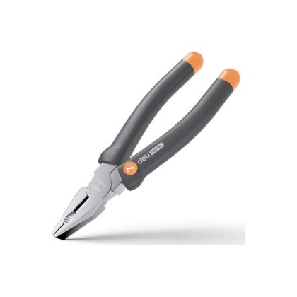 Плоскогубцы Deli HS HT2007C 180 мм, Soft Touch, оранжевый