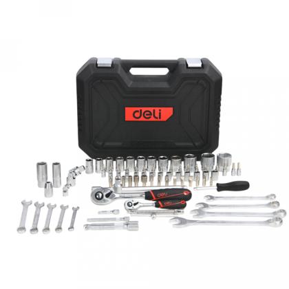 Набор инструмента 1/4", 1/2" Deli RS EDQ45082, 82 предмета 