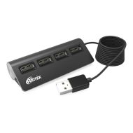 комп. хаб Hub Ritmix CR-2400-BLACK (4 in 1,USB2.0) 0.10m Black